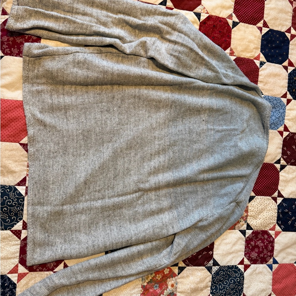 Inis Meain 100% linen Classic Crewneck ombré grey/blue Sweater - Picture 4 of 6